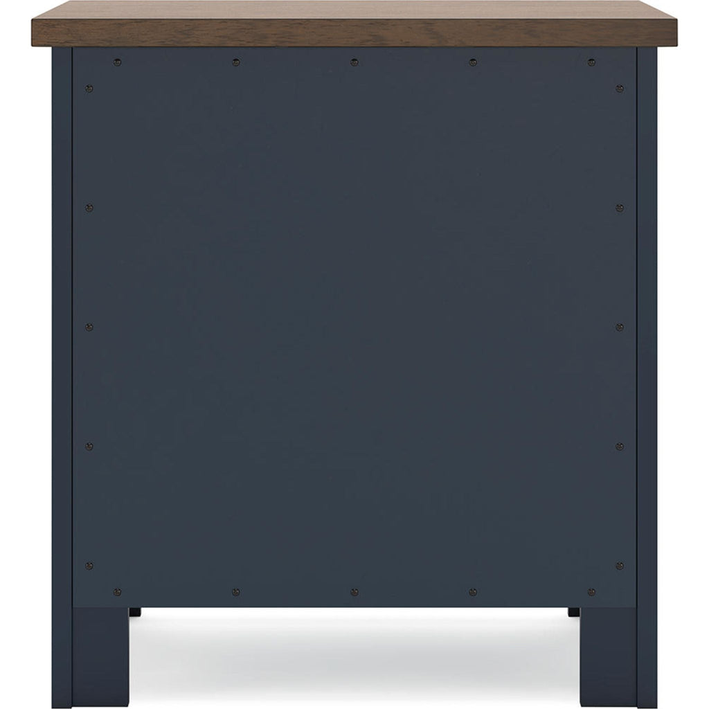 Landocken Nightstand - Blue/Brown