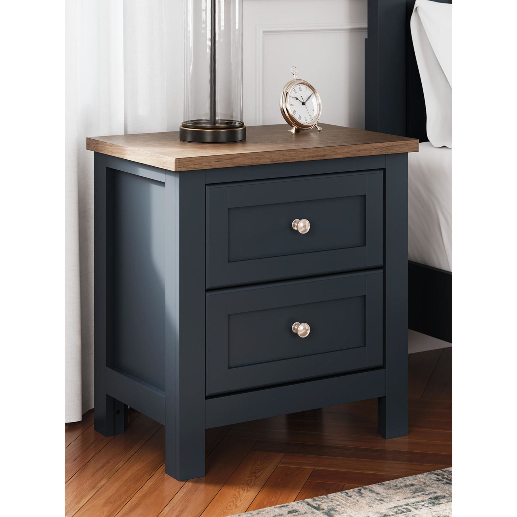 Landocken Nightstand - Blue/Brown