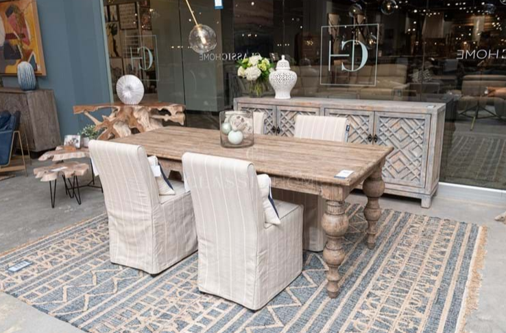 Amaya Upholstered Dining Chair Striped