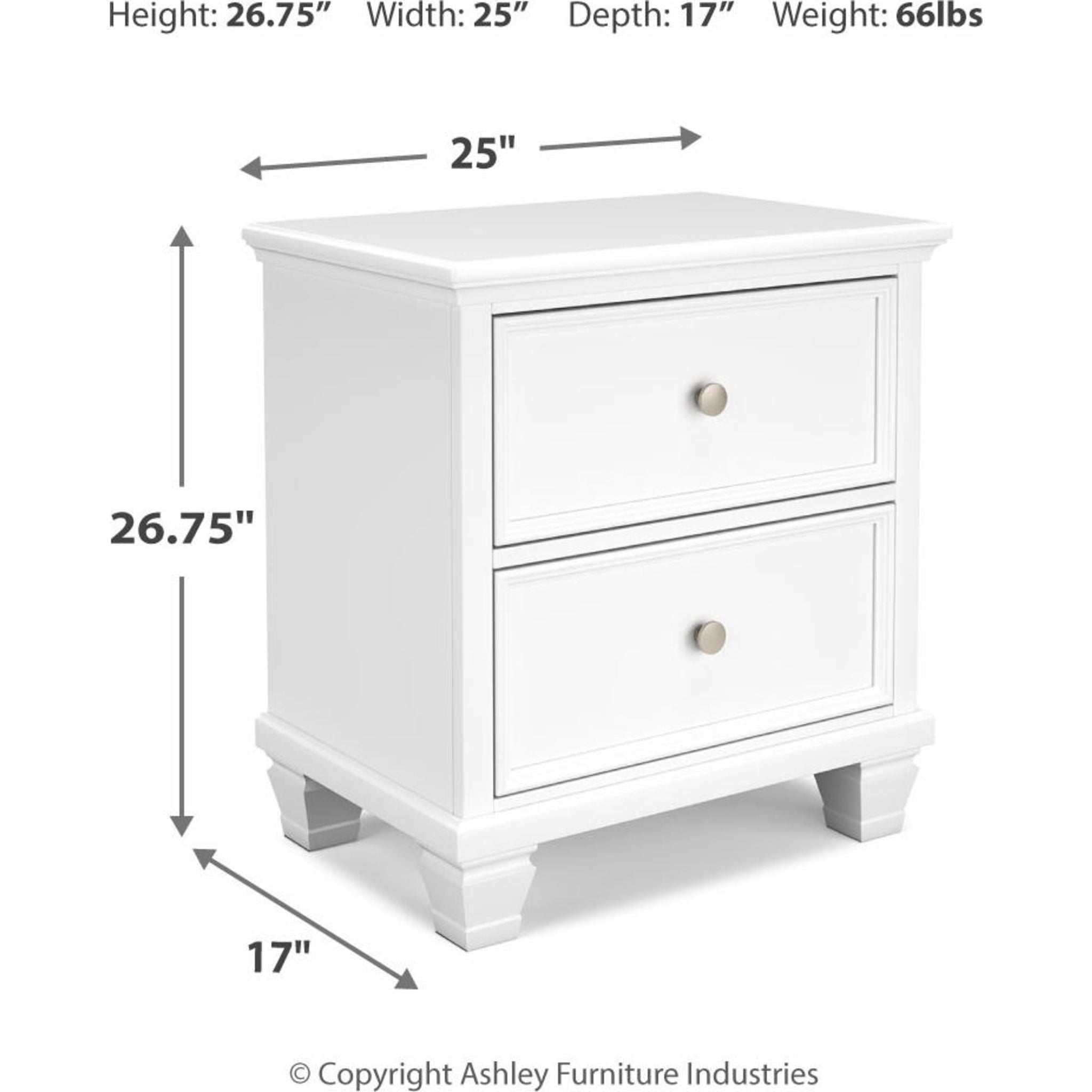 Fortman Nightstand - White