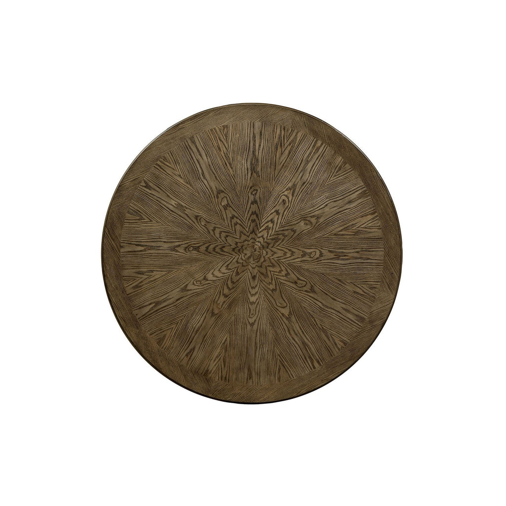 Julia 5 Piece Transitional Style Round Dining Set in Light Oak