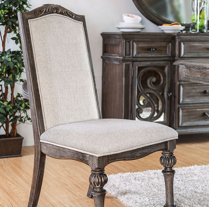 Arcadia Transitional 5-Piece Solid Wood Dining Set in Natural Tone