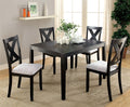 Glenham 5 Piece Brushed Black Finish Dining Set