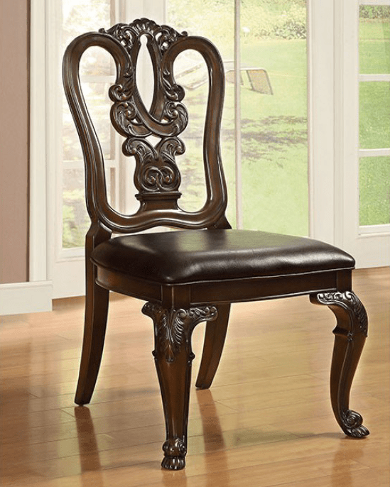 Bellagio Traditional Brown Cherry Single Pedestal Dining Set