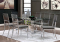 Casper Ultra Modern 5 Piece Dining Set with Clear Acrylic Legs