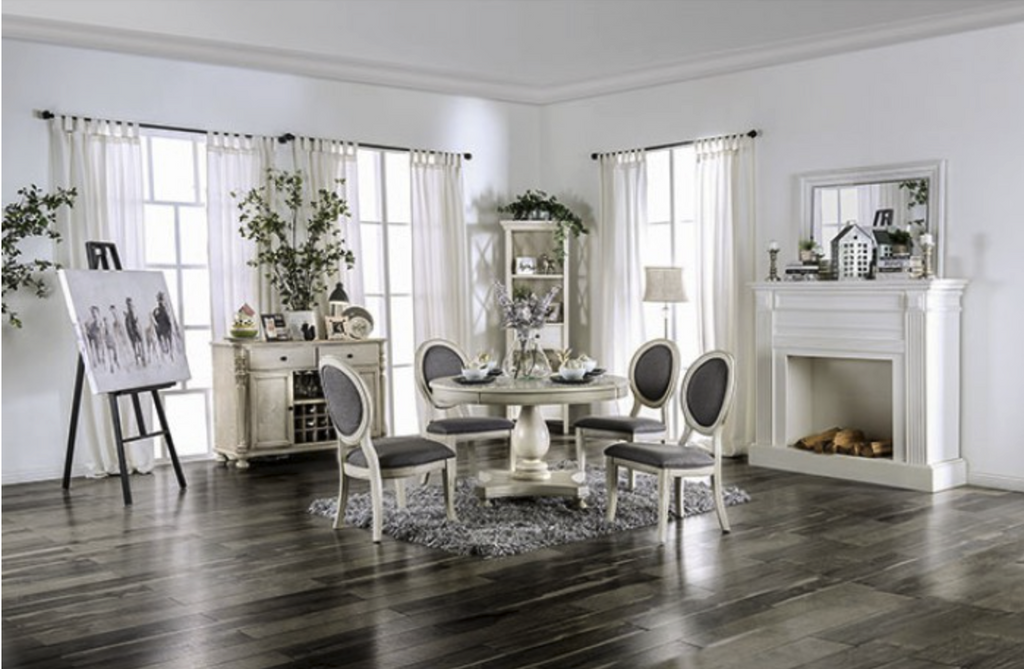 Kathryn 5-Piece Dining Set in Antique White