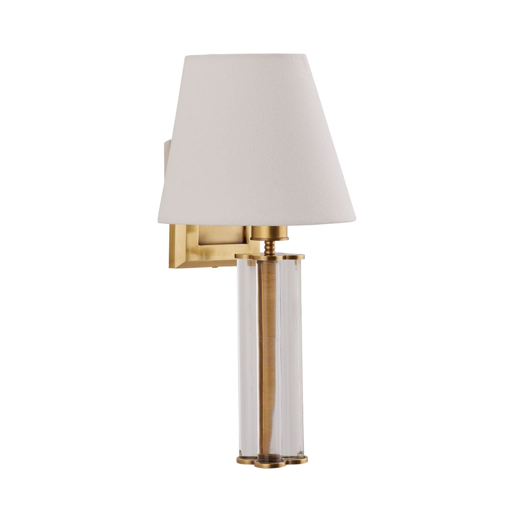 Eckart Sconce - Antique Brass Finish with Clear Glass Rods