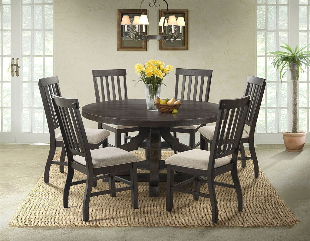 Stone Charcoal Round Dining Table