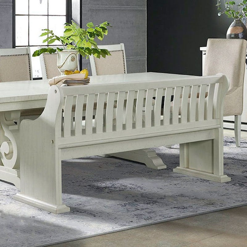 Stone White Bench