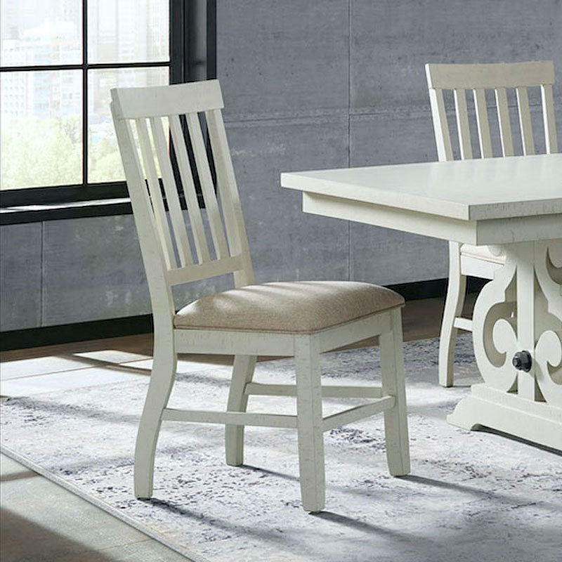 Stone White Slat Back Side Chair (x2)