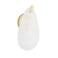 Tessa Midcentury Clear Seedy Glass Sconce - Antique Brass Detail