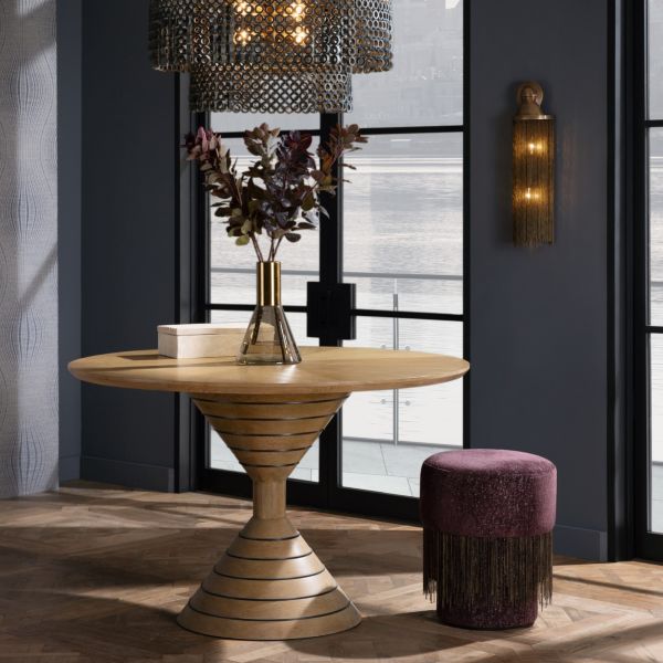 Vanko Wall Sconce in Vintage Brass – Art Deco Aztec-Inspired with Antique Brass Fringe (Copy)