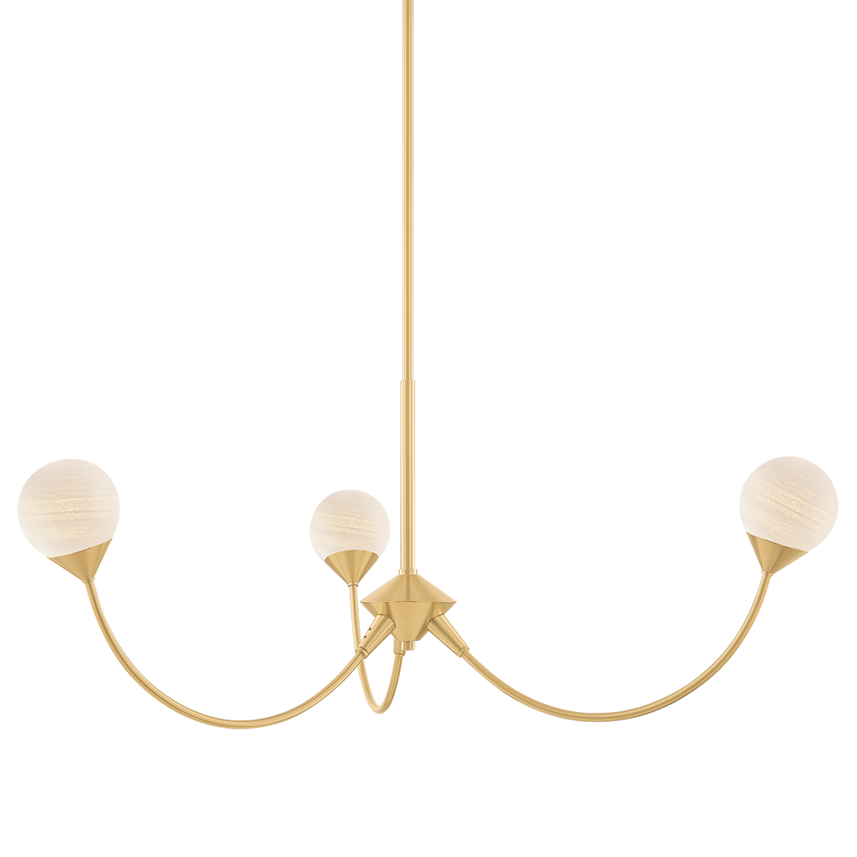 Natasha Chandelier - 3 Light - Aged Brass | Mitzi Lighting - H1051803-AGB