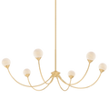 Natasha Chandelier - 6 Light - Aged Brass | Mitzi Lighting - H1051806-AGB