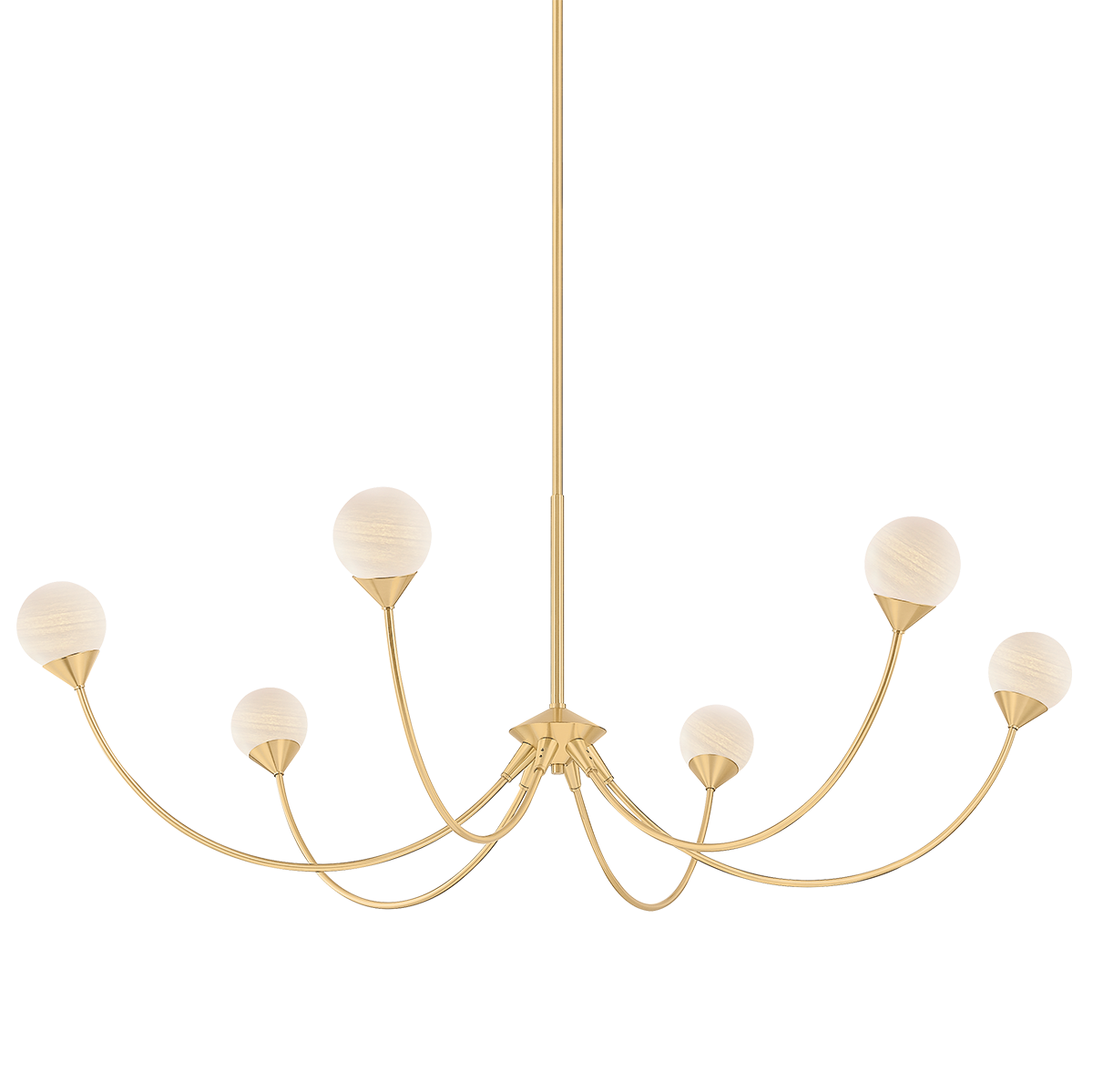 Natasha Chandelier - 6 Light - Aged Brass | Mitzi Lighting - H1051806-AGB