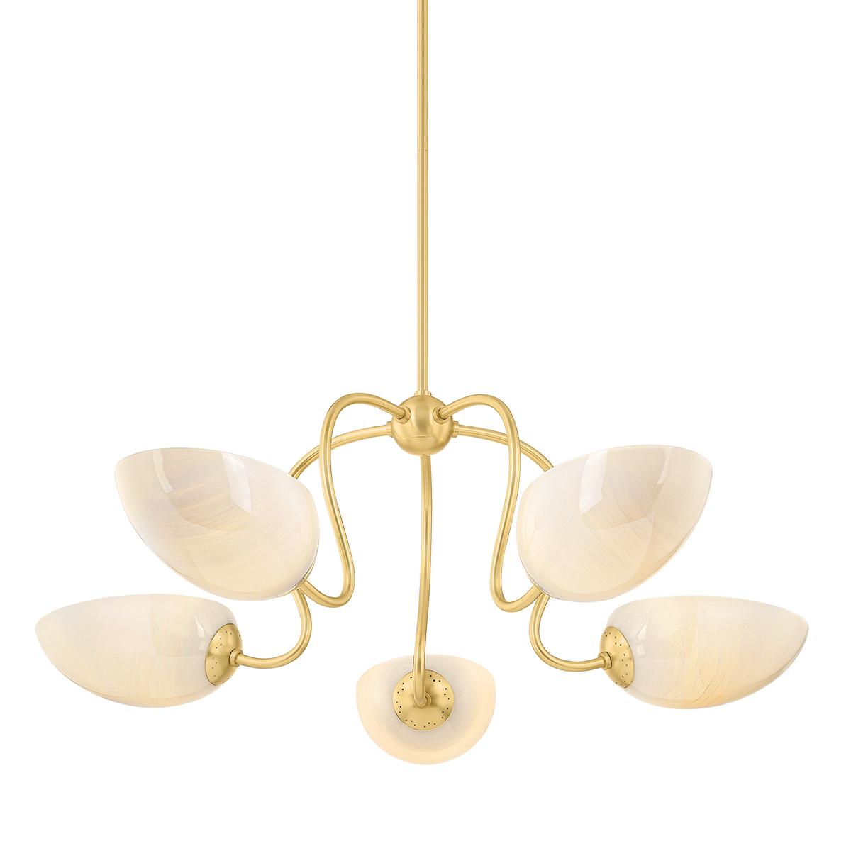 Reva Chandelier - Aged Brass | Mitzi Lighting - H1064805-AGB