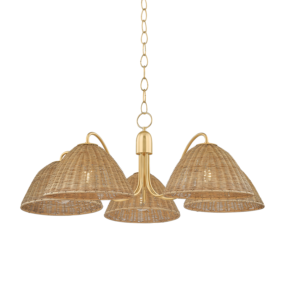 Katniss Chandelier - 5 Light - Aged Brass | Mitzi Lighting - H1081805-AGB