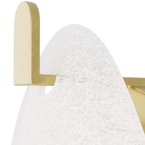 Tessa Midcentury Clear Seedy Glass Sconce - Antique Brass Detail