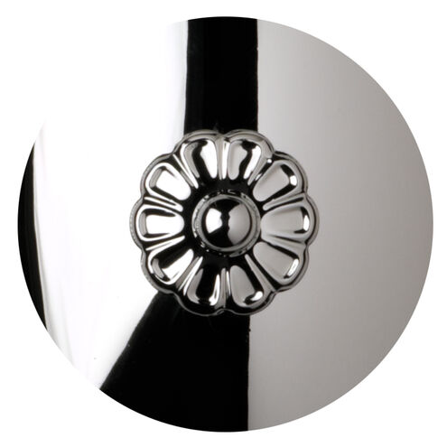 Jasmine 1 Light 7 inch Polished Silver Wall Sconce Wall Light
